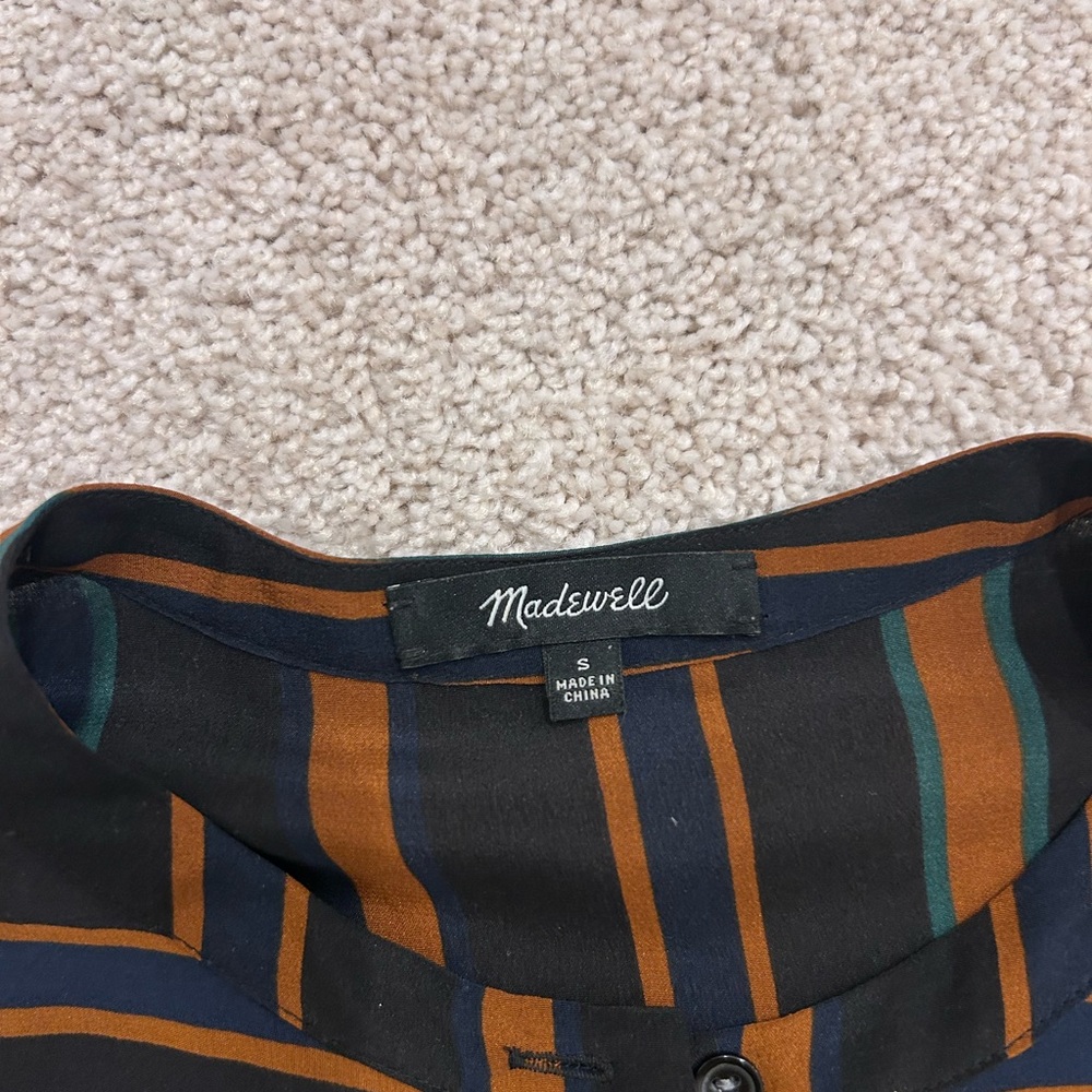 Madewell Women’s Silk Striped Shirt